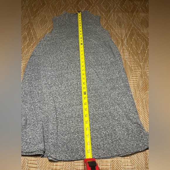 Mercer & Madison Women's Mock Neck Sleeveless Grey Sweater Dress, Size XS - Picture 5 of 8